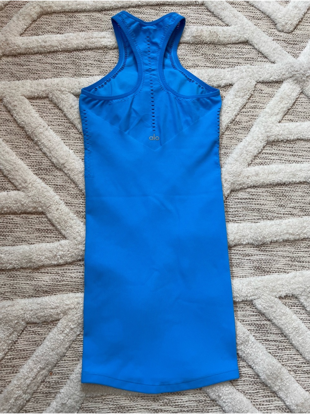 ALO Yoga SEAMLESS OPEN AIR RAZOR
BACK ATHLETIC CASUAL DRESS XS Azure Blue - Picture 5 of 9